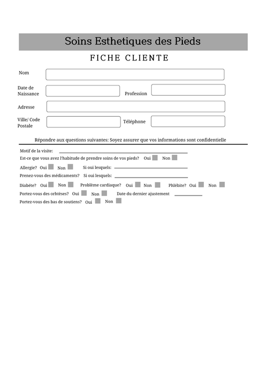 Fiches Clientes Digitales pour la pédicure (7173866389570)