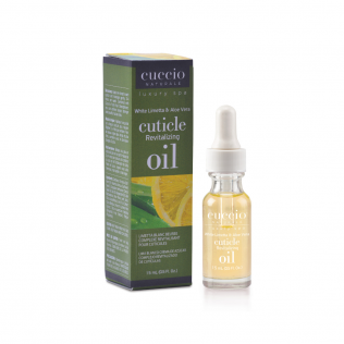 Complexe Revitalisant à Cuticules Limette et Aloès de la marque Cuccio. Huile à cuticule format 0.5oz. (7439043592258) (7278436188226)