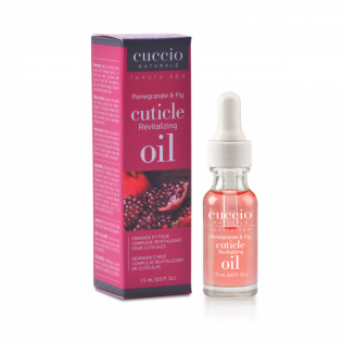 COMPLEXE REVITALISANT À CUTICULES GRENADES ET FIGUES DE LA MARQUE CUCCIO ET UNE HUILE À CUTICULE DE FORMAT 0.5OZ.
