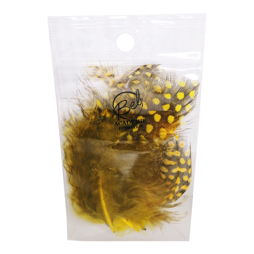 Plumes Colorés jaune pour nail art (4343433855042)