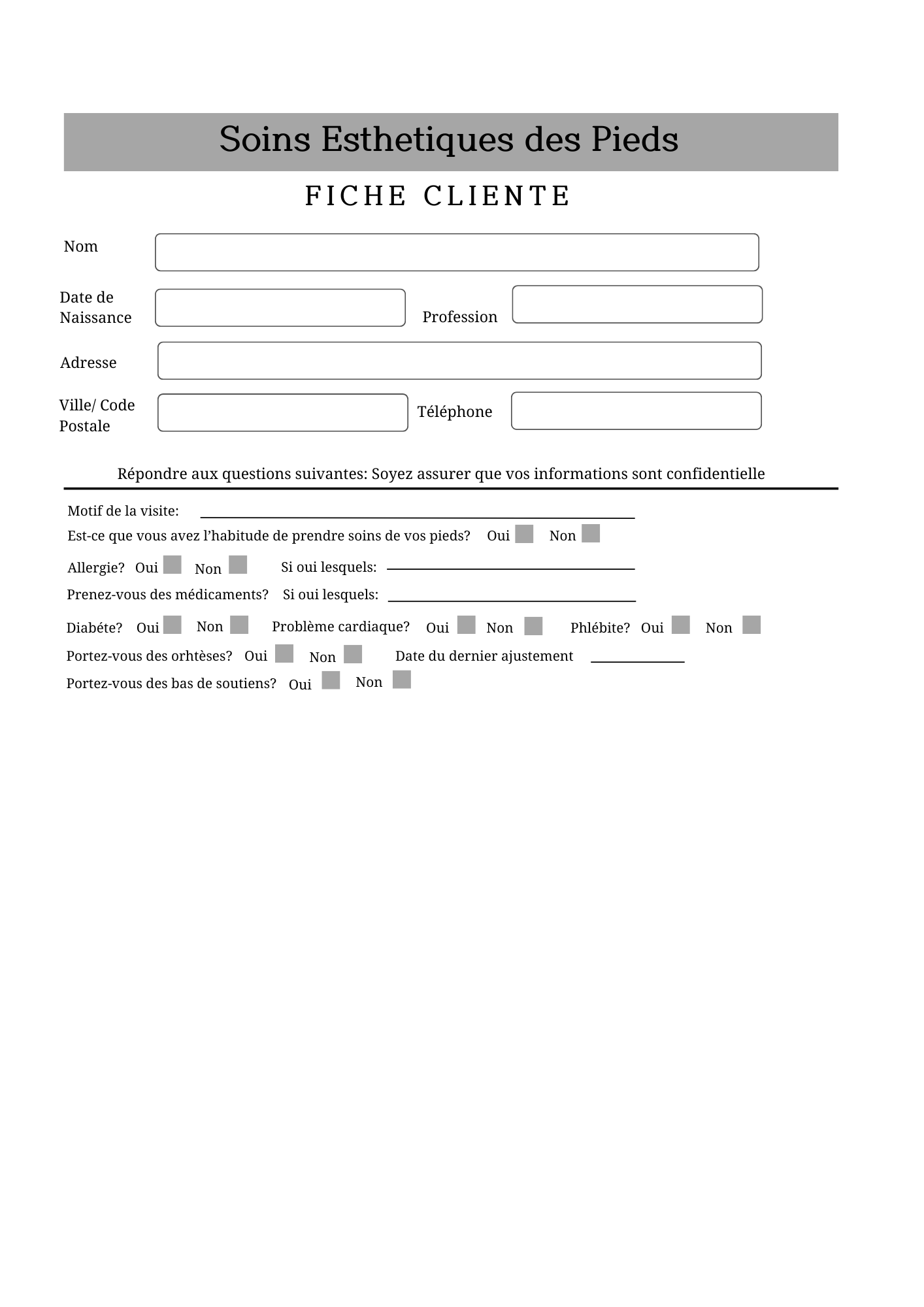 FICHES CLIENTES DIGITALES – Académie BEL