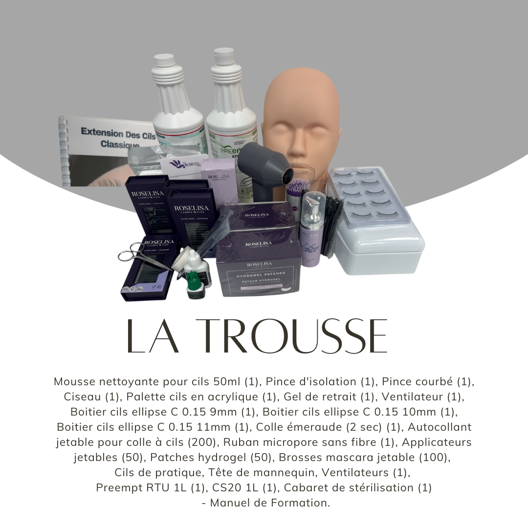 COURS EXTENSIONS DE CILS CLASSIQUE