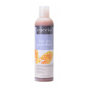 Exfoliant quotidien de la marque Cuccio au Miel et Lait pour les mains, pieds et corps format 8oz.