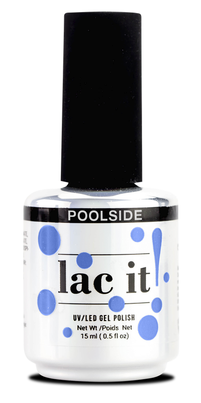 Lac It est un vernis gel de la marque En Vogue couleur poolside (bleu)