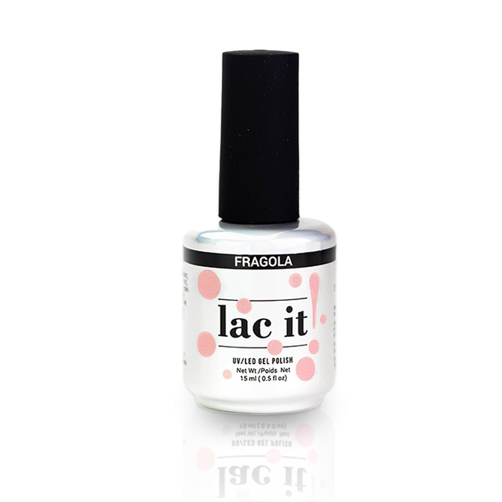 Lac It est un vernis gel de la marque En Vogue couleur Fragola (rose)