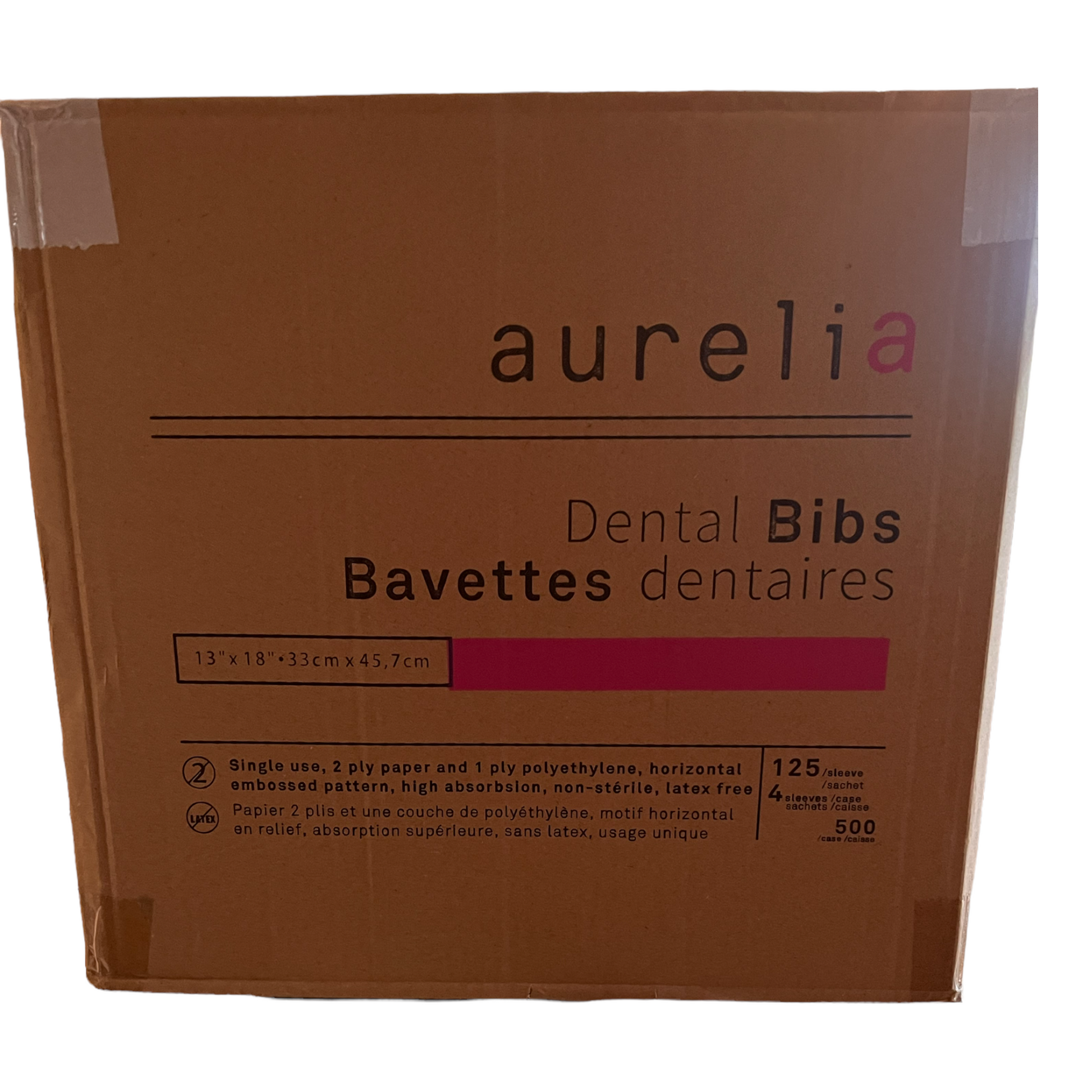 Bavettes dentaires -serviettes plastifiées 33cm x 44cm  (1665238696006)